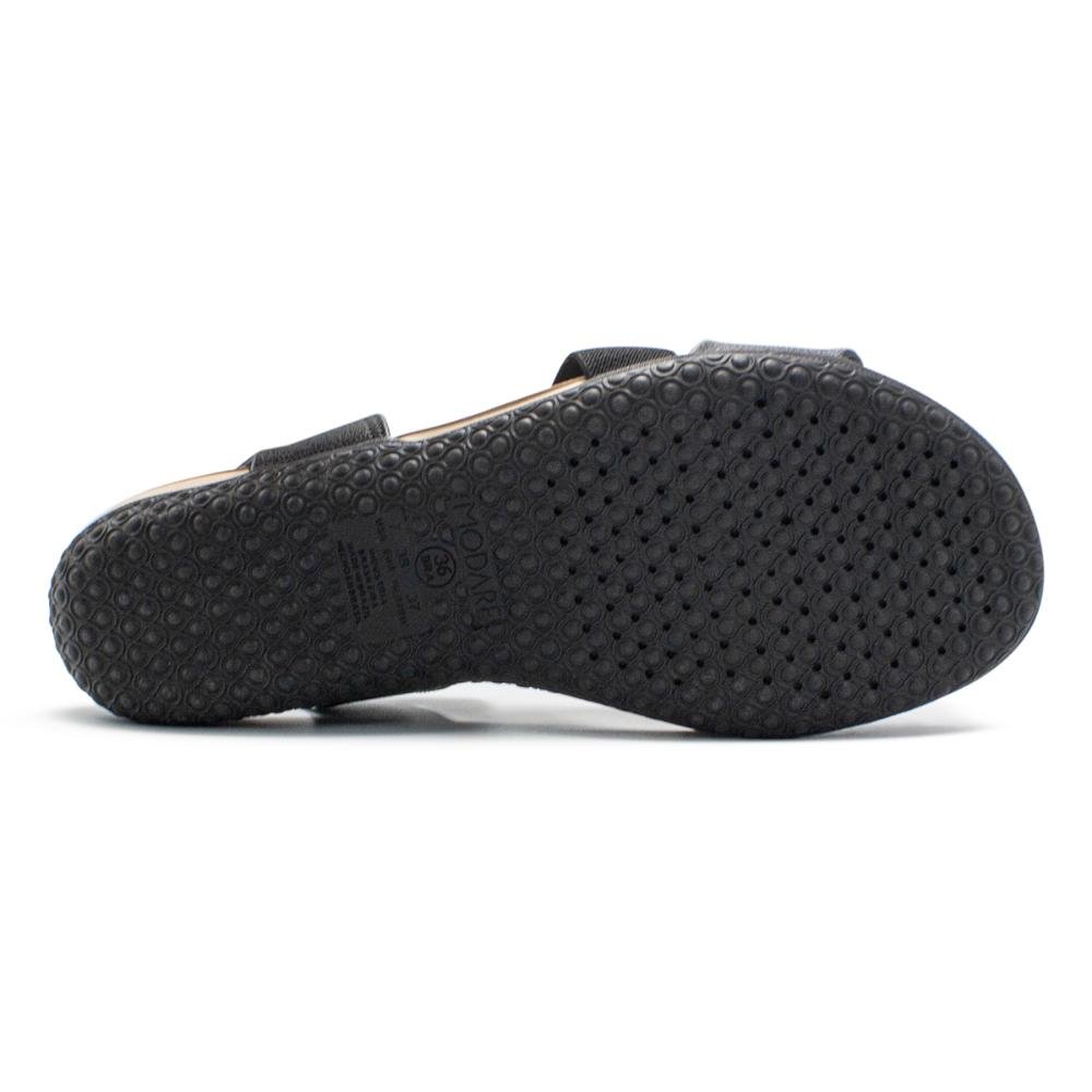 Sandália Modare Feminina Ultraconforto Elást Meer/Np Floa Nat/Np Sens Flex 7125.249 Preto 5
