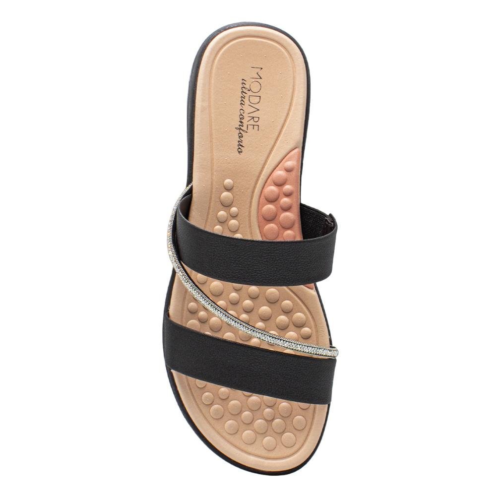 Tamanco Modare Feminino Napa Floather Nature Tira Florença 7174.115 Preto 3