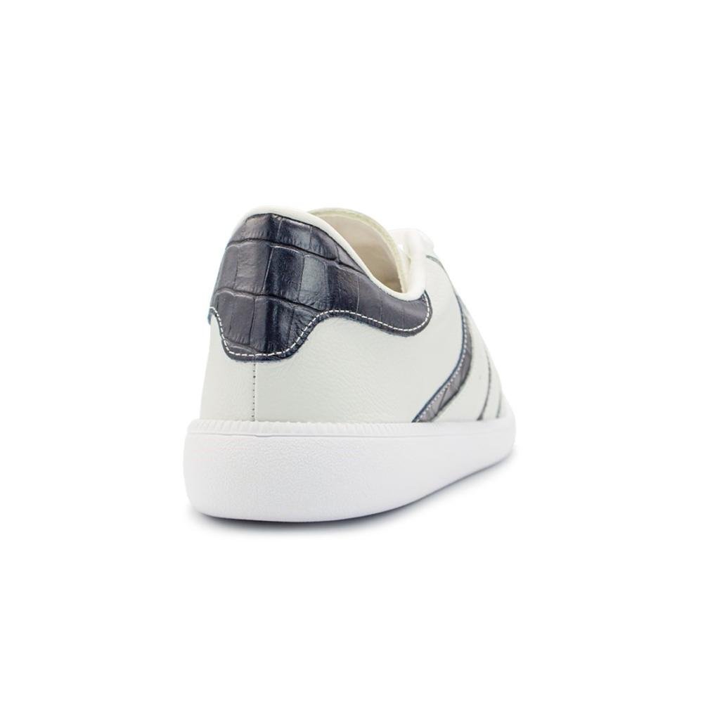 Tênis Usaflex Feminino Clássico Em Couro Conforto Casual AJ0209 Branco 4