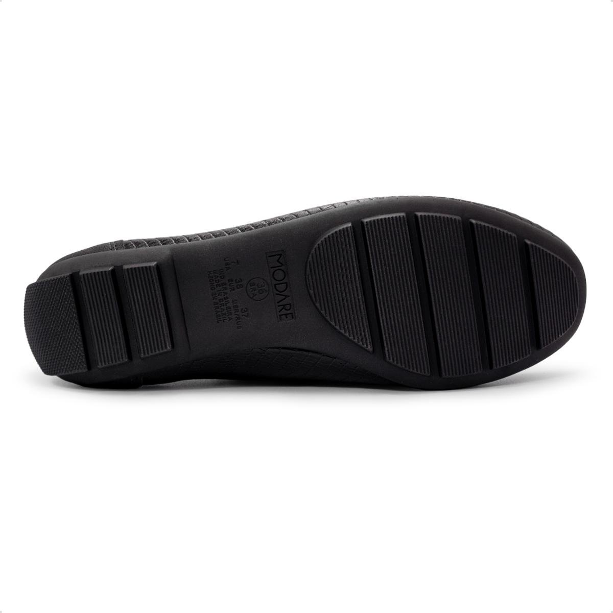 Mocassim Modare Feminino Napa Tresse Trentino/Napa Sense Flex 7035.646 Preto 5