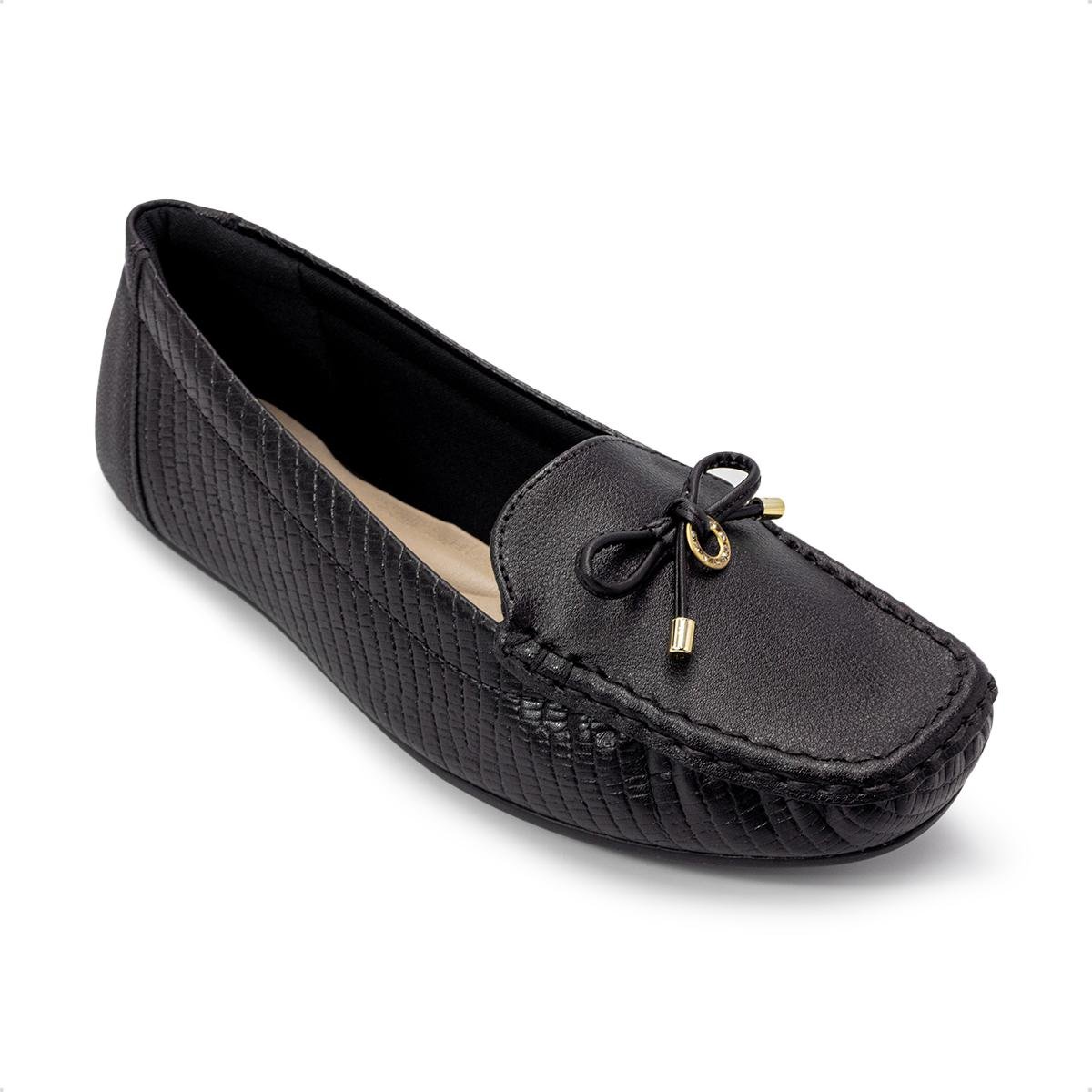 Mocassim Modare Feminino Napa Tresse Trentino/Napa Sense Flex 7035.646 Preto 2