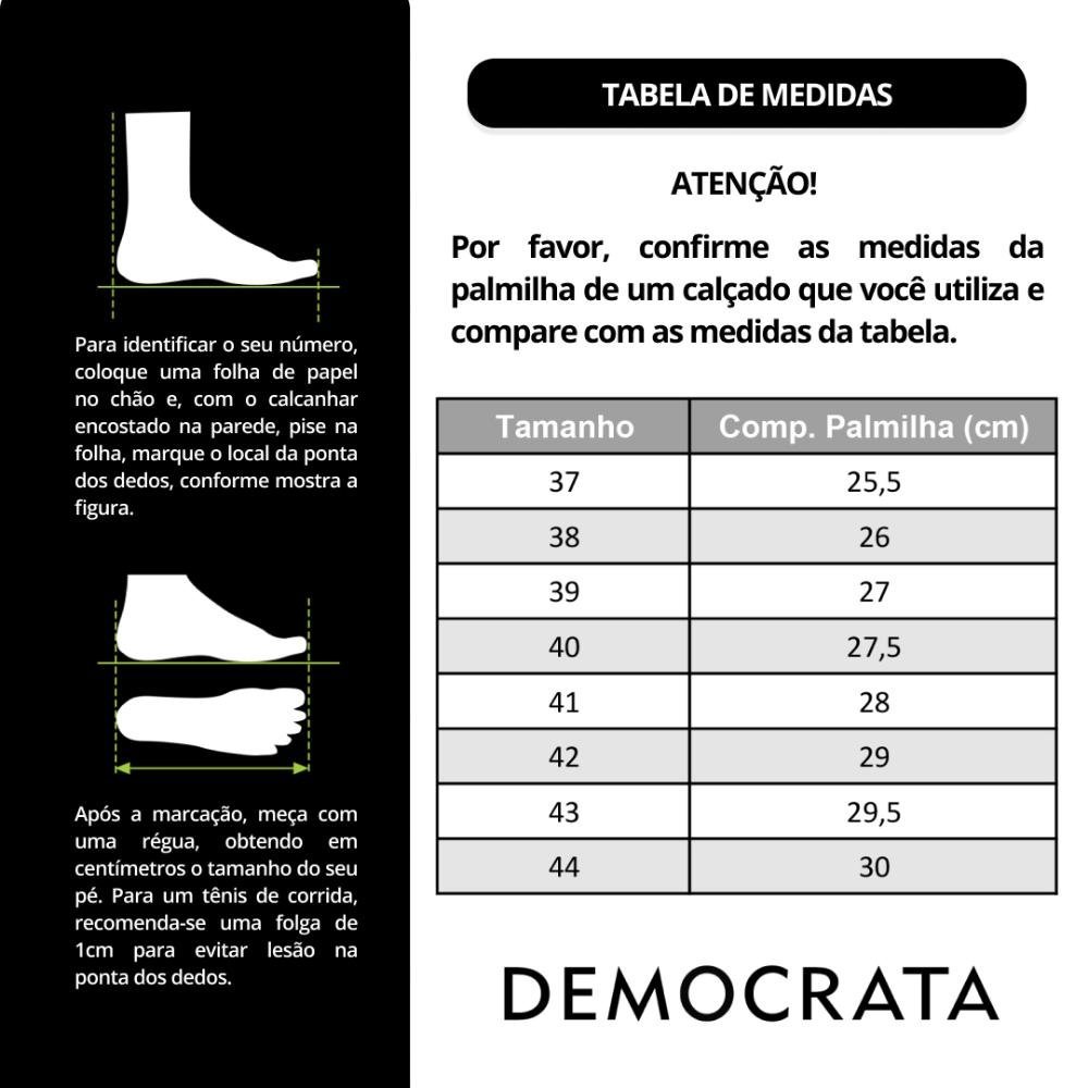 Tênis De Couro Democrata Masculino Denim Drake Pulse 600101 Preto 5