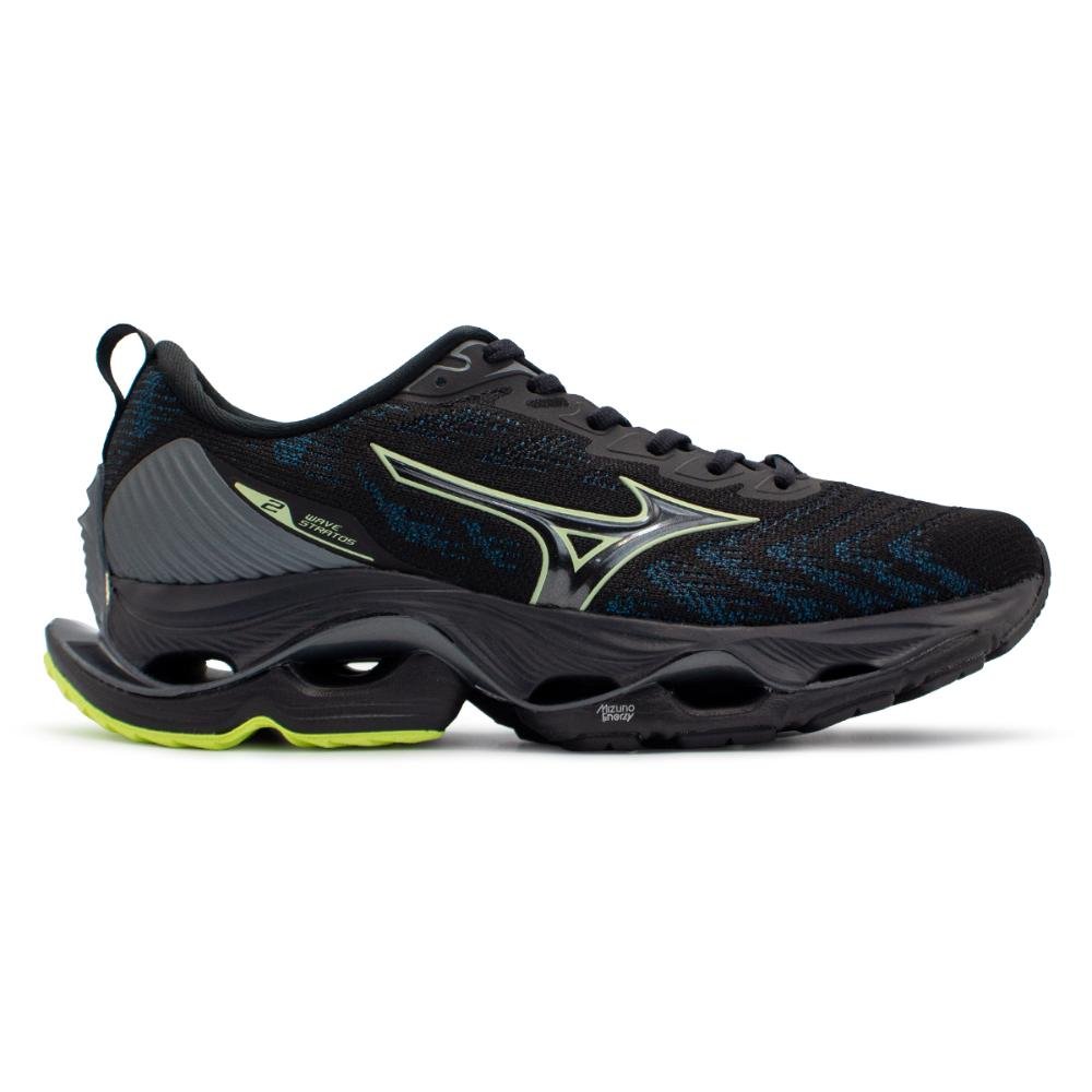 Tênis Mizuno Masculino Wave Stratos 2 Corrida Preto 1