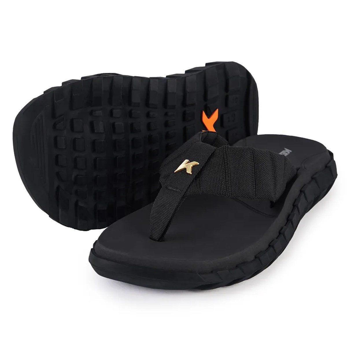 Sandália Kenner Masculina Megah L7 Preto e Dourado 2