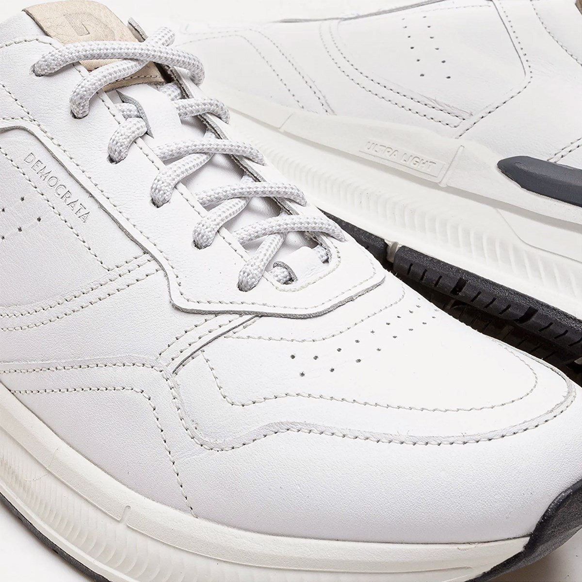 Tênis De Couro Democrata Masculino Denim Brad Ultra Light 527101 3