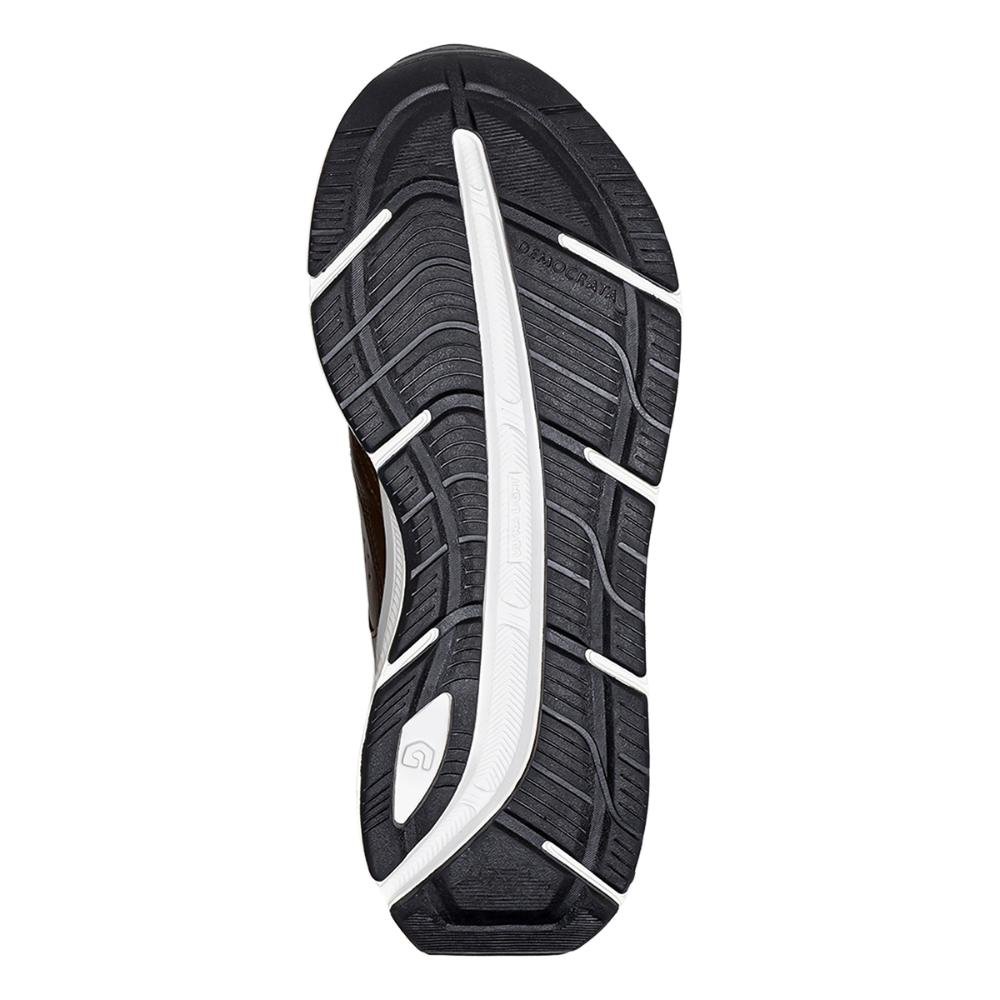 Tênis De Couro Democrata Masculino Denim Brad Ultra Light 527101 Marrom 4