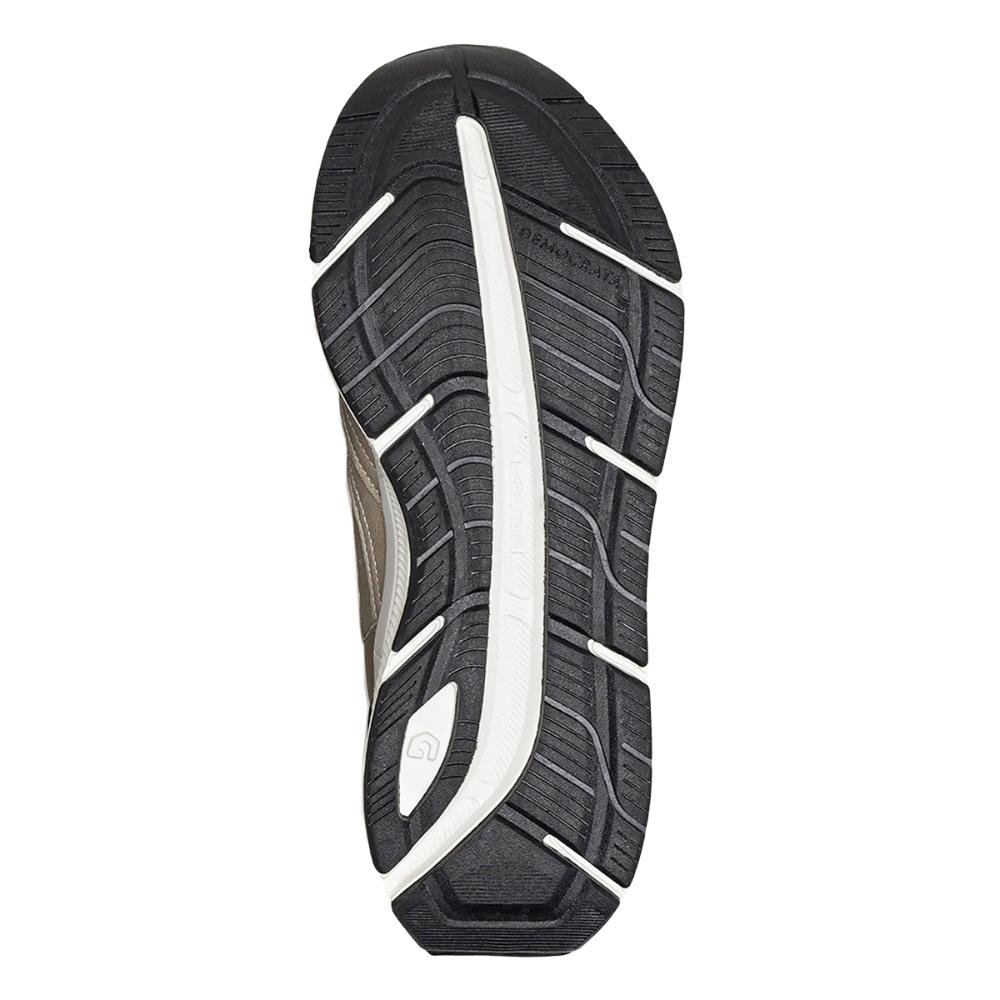 Tênis De Couro Democrata Masculino Denim Brad Ultra Light 527101 Bege 4