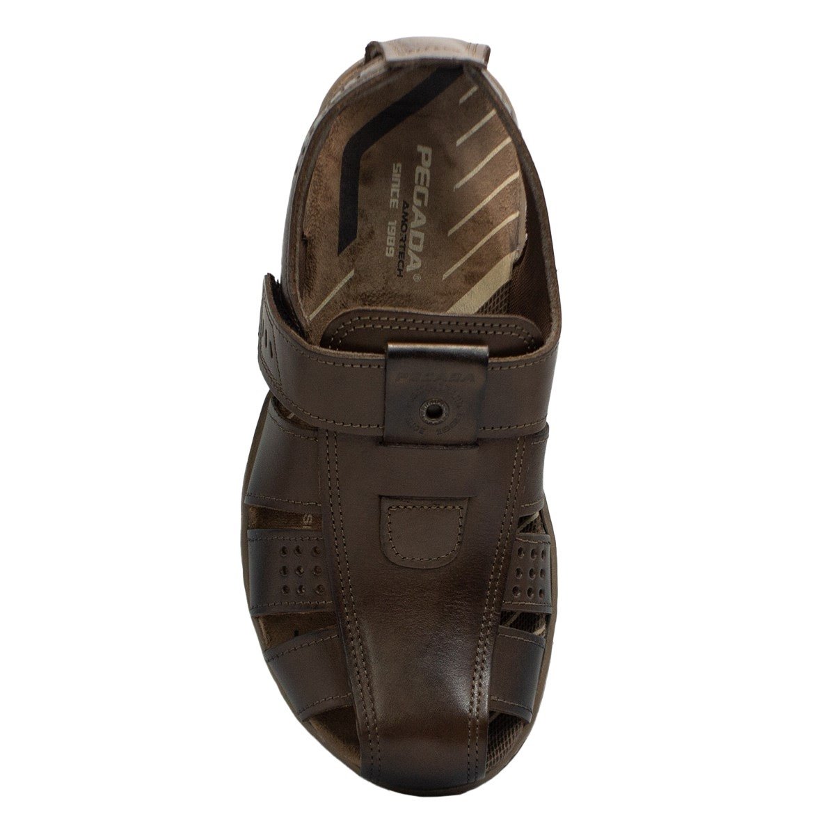 Sandália Pegada Masculina Couro 132255 Marrom 3