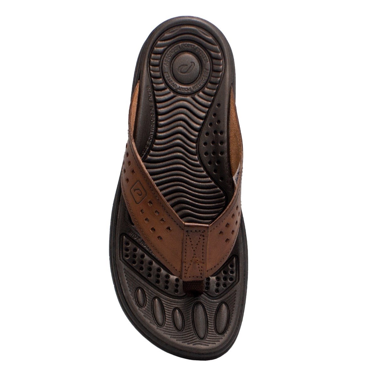 Chinelo Pegada Masculino Couro 134202 Marrom 3