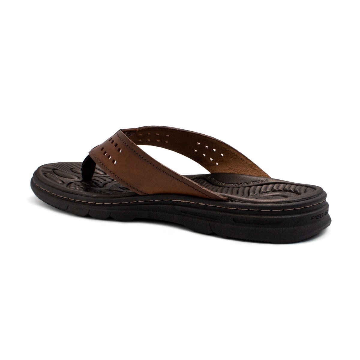 Chinelo Pegada Masculino Couro 134202 Marrom 4