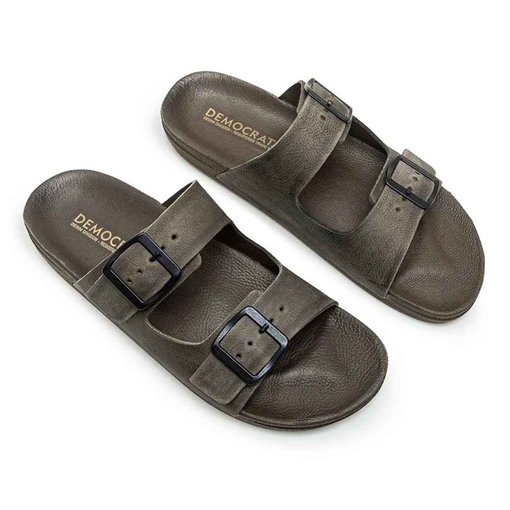 Sandália de Couro Democrata Masculina Easy Weekend 514101 2