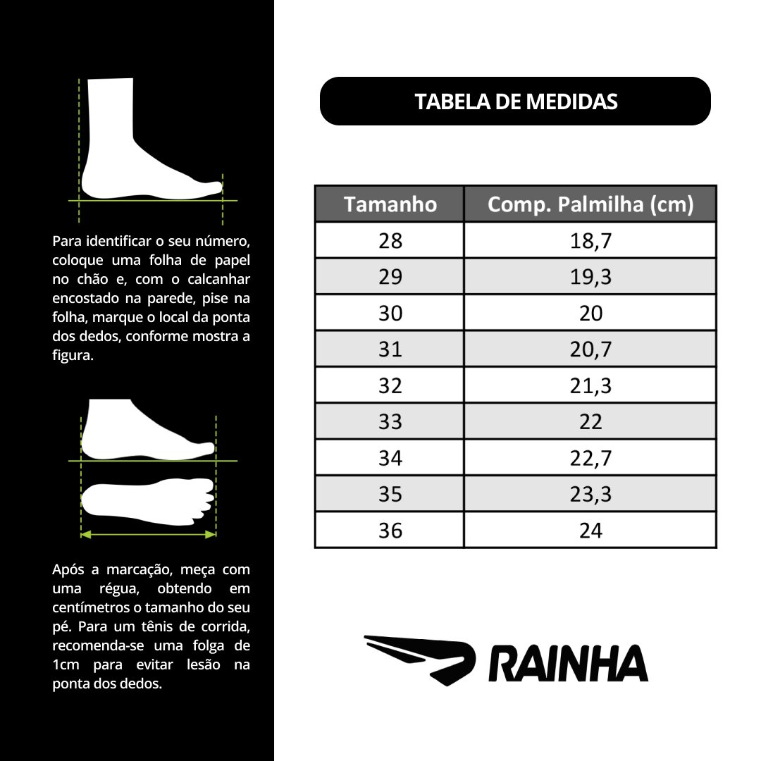Tênis Rainha Unissex VL 2500 Jr Casual Preto 6