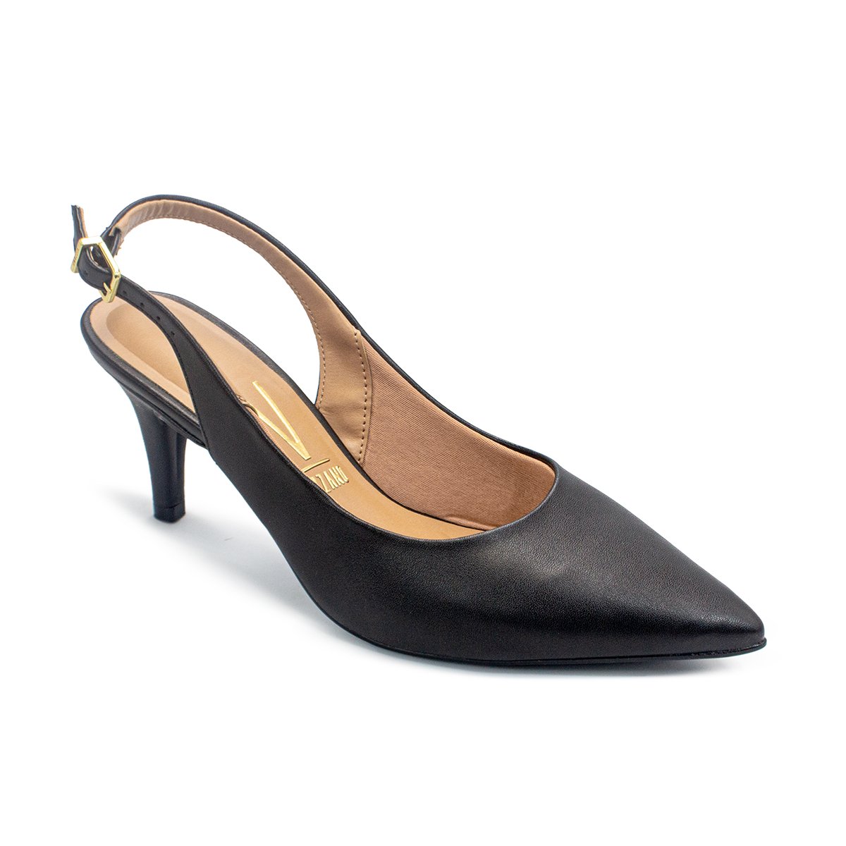 Scarpin Vizzano Feminino Pelica Slingback Salto Fino 1185.700 Preto 2