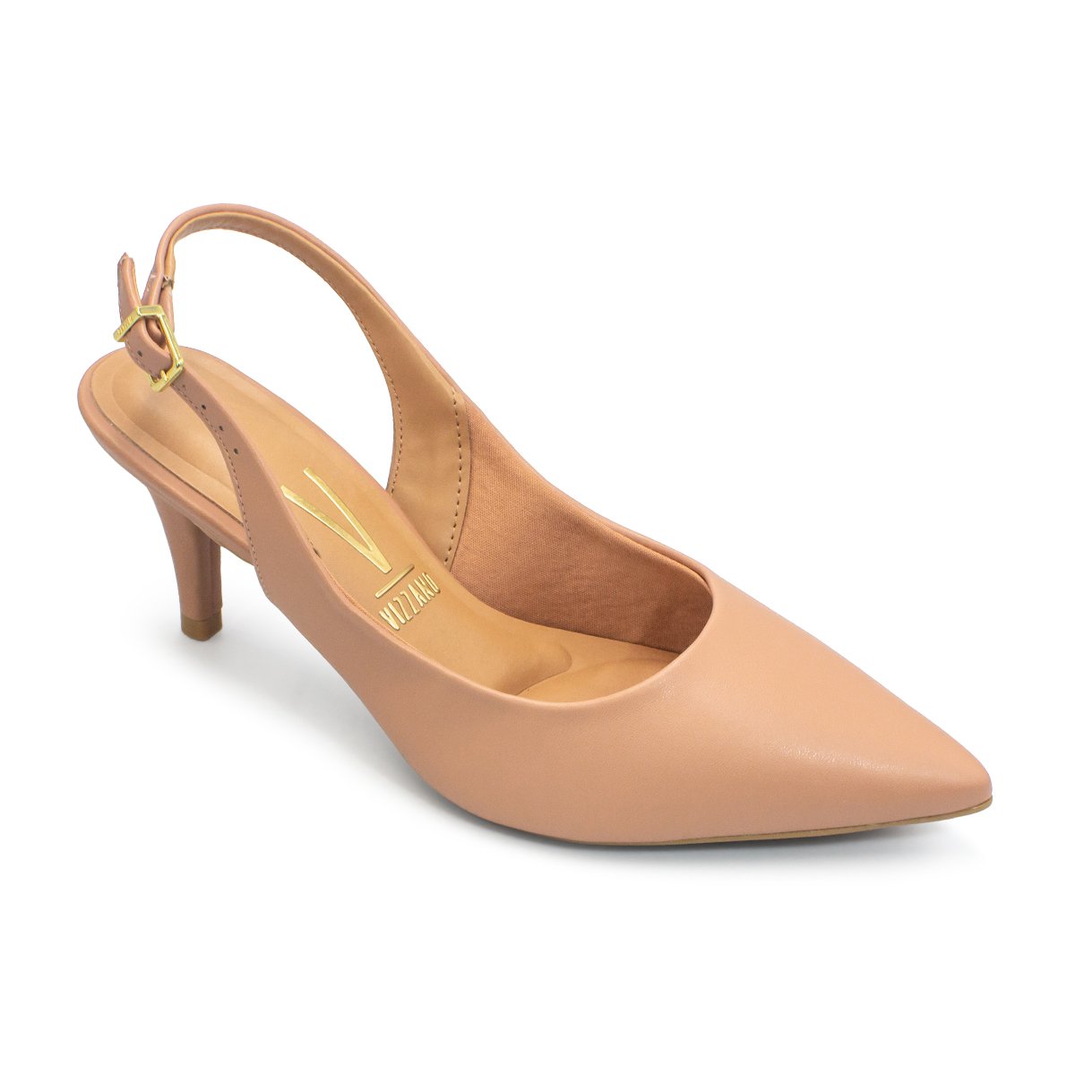 Scarpin Vizzano Feminino Pelica Slingback Salto Fino 1185.700 Bege 3