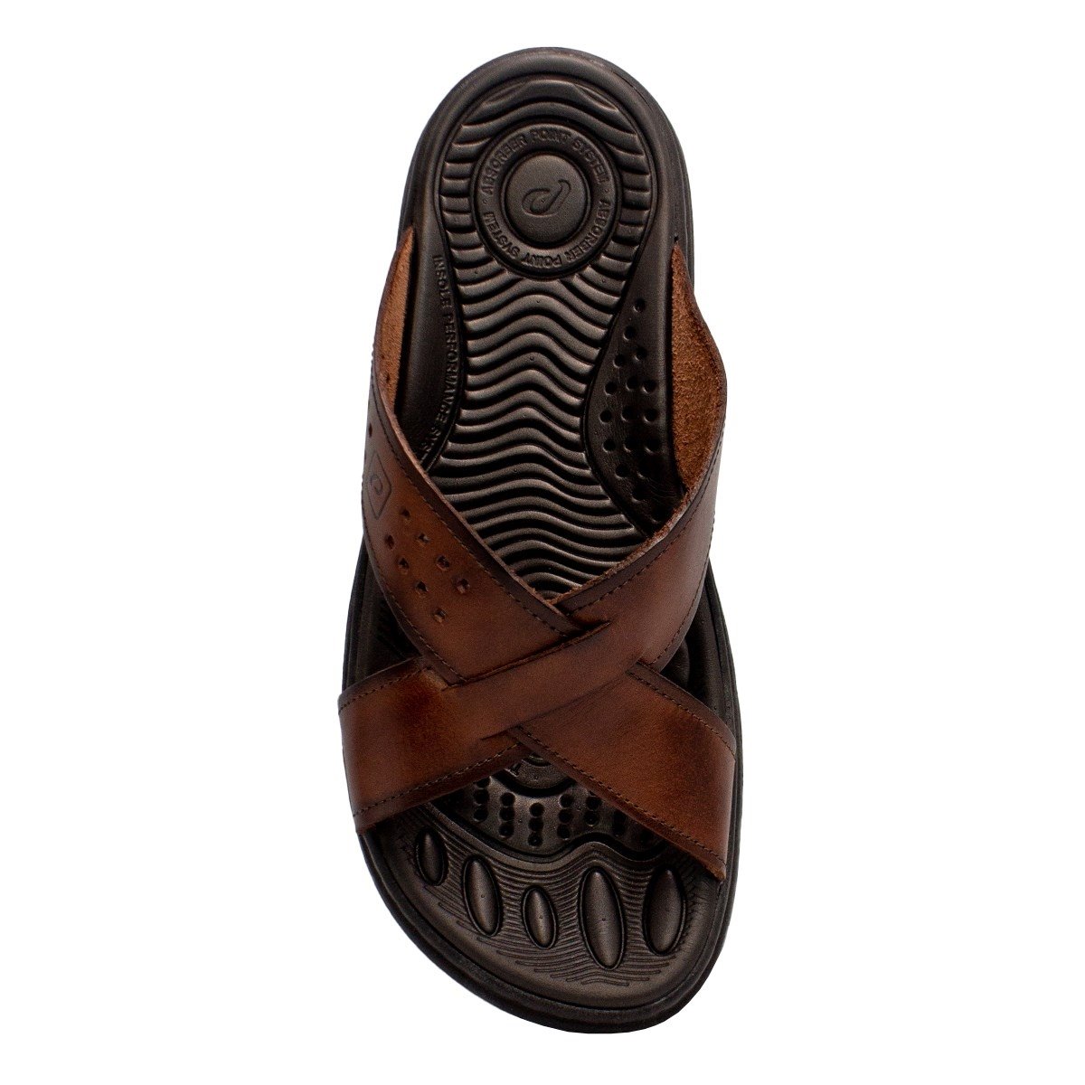 Chinelo Pegada Masculino Couro 134201 Marrom 3