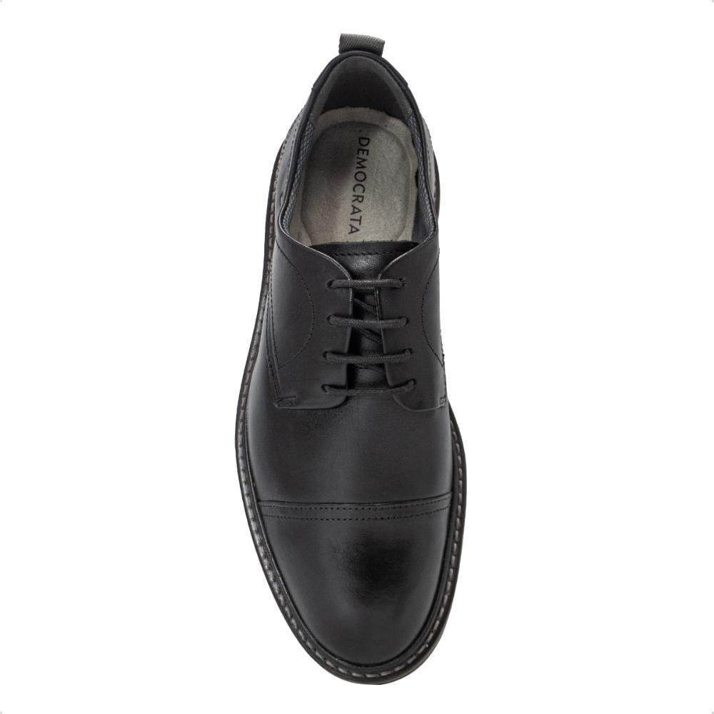 Sapato Social De Couro Democrata Metropolitan Jeff 604101 Preto/Marrom 3