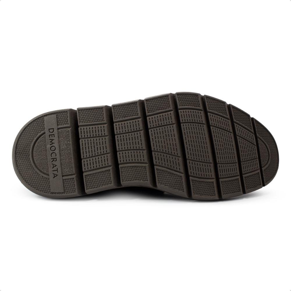 Sapato Social De Couro Democrata Metropolitan Jeff 604101 Preto/Marrom 5