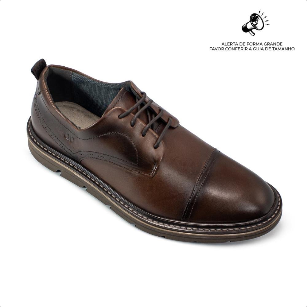 Sapato Social De Couro Democrata Metropolitan Jeff 604101 Marrom Claro 2