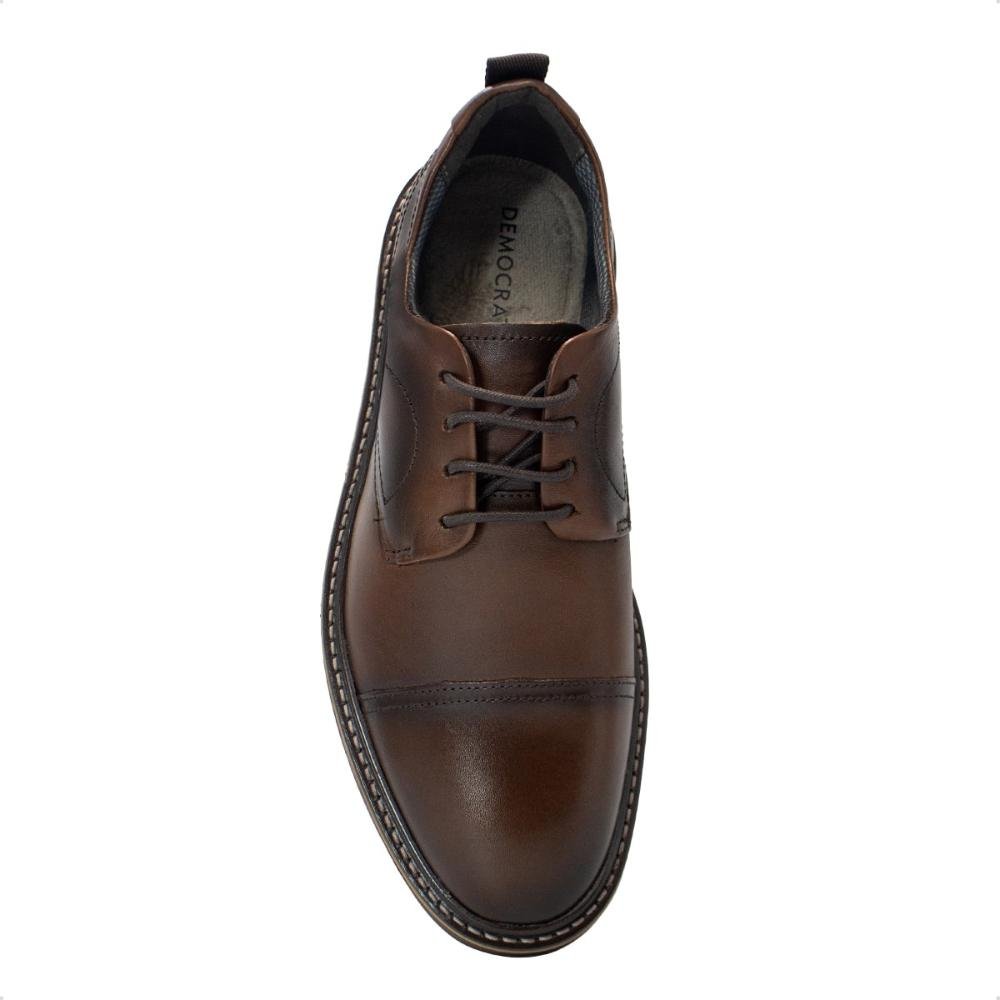 Sapato Social De Couro Democrata Metropolitan Jeff 604101 Marrom Claro 3