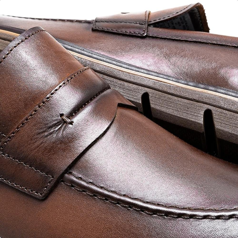 Sapato Social De Couro Democrata Metropolitan Jeff 604103 Marrom Claro 3