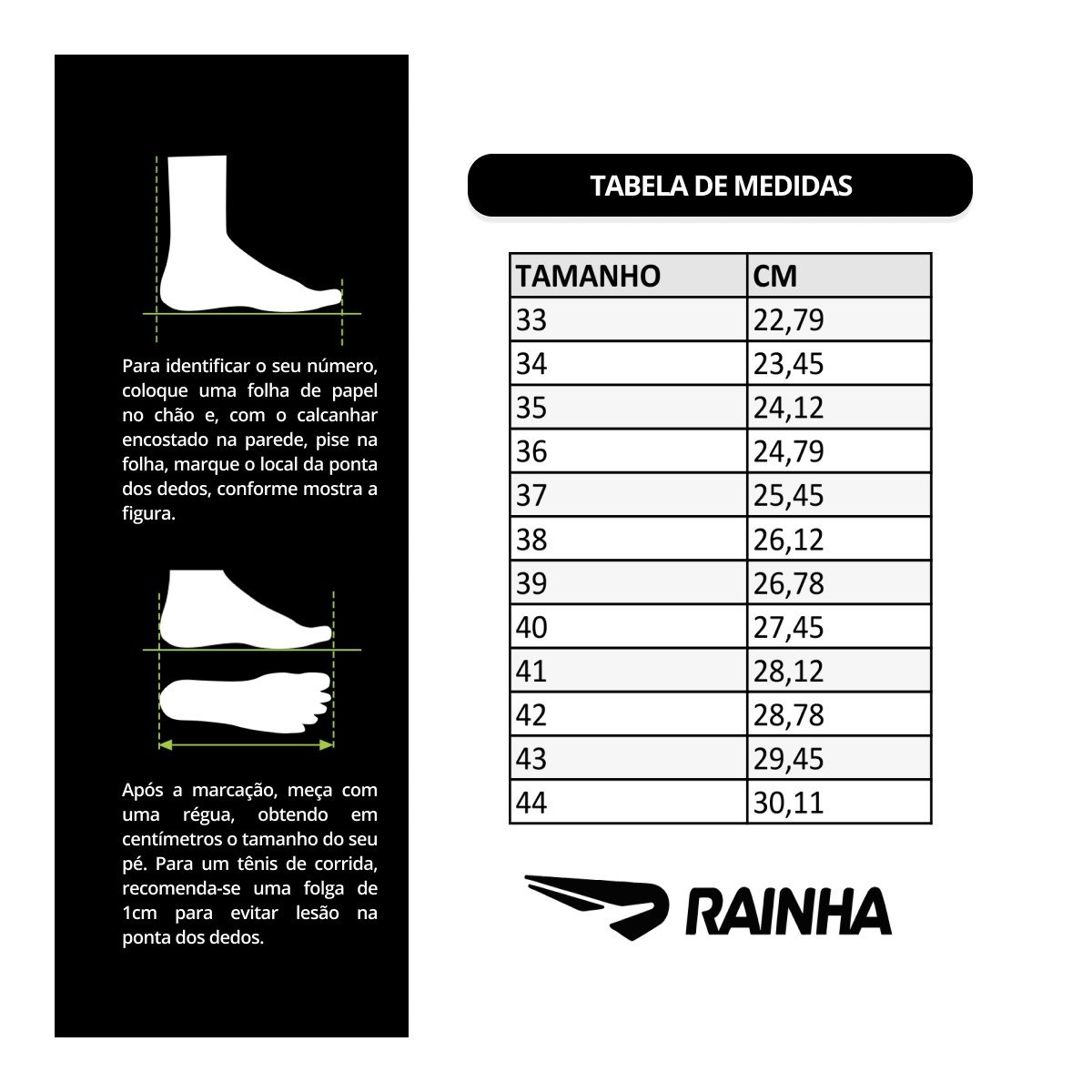 Tênis Rainha Unissex VL 2500 Comfort Branco/Preto 6
