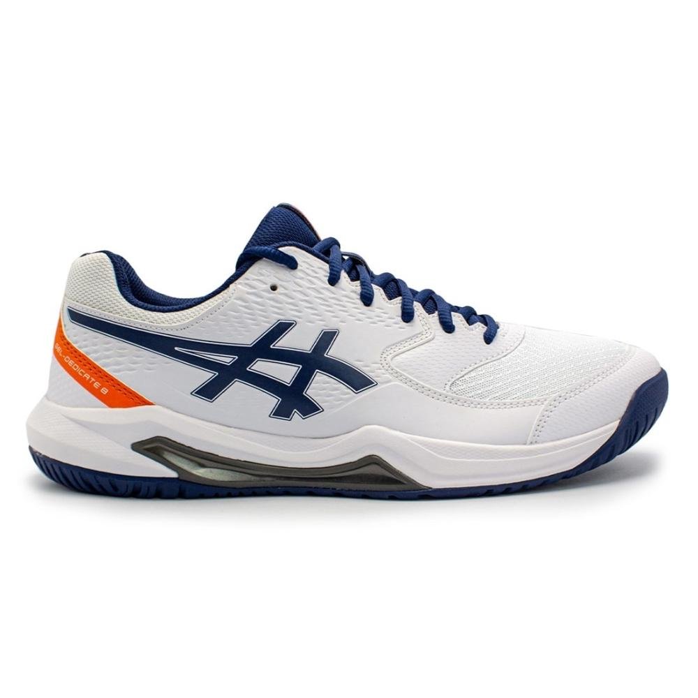 Tênis Asics Masculino Gel-Dedicate 8 Quadra Branco/Azul 1