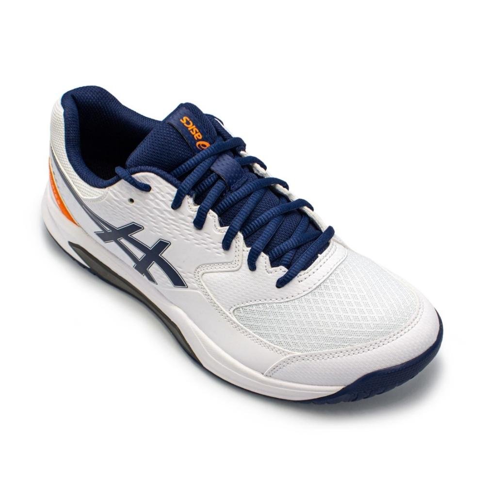 Tênis Asics Masculino Gel-Dedicate 8 Quadra Branco/Azul 2