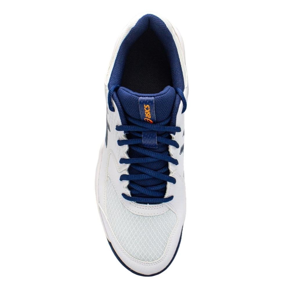 Tênis Asics Masculino Gel-Dedicate 8 Quadra Branco/Azul 3