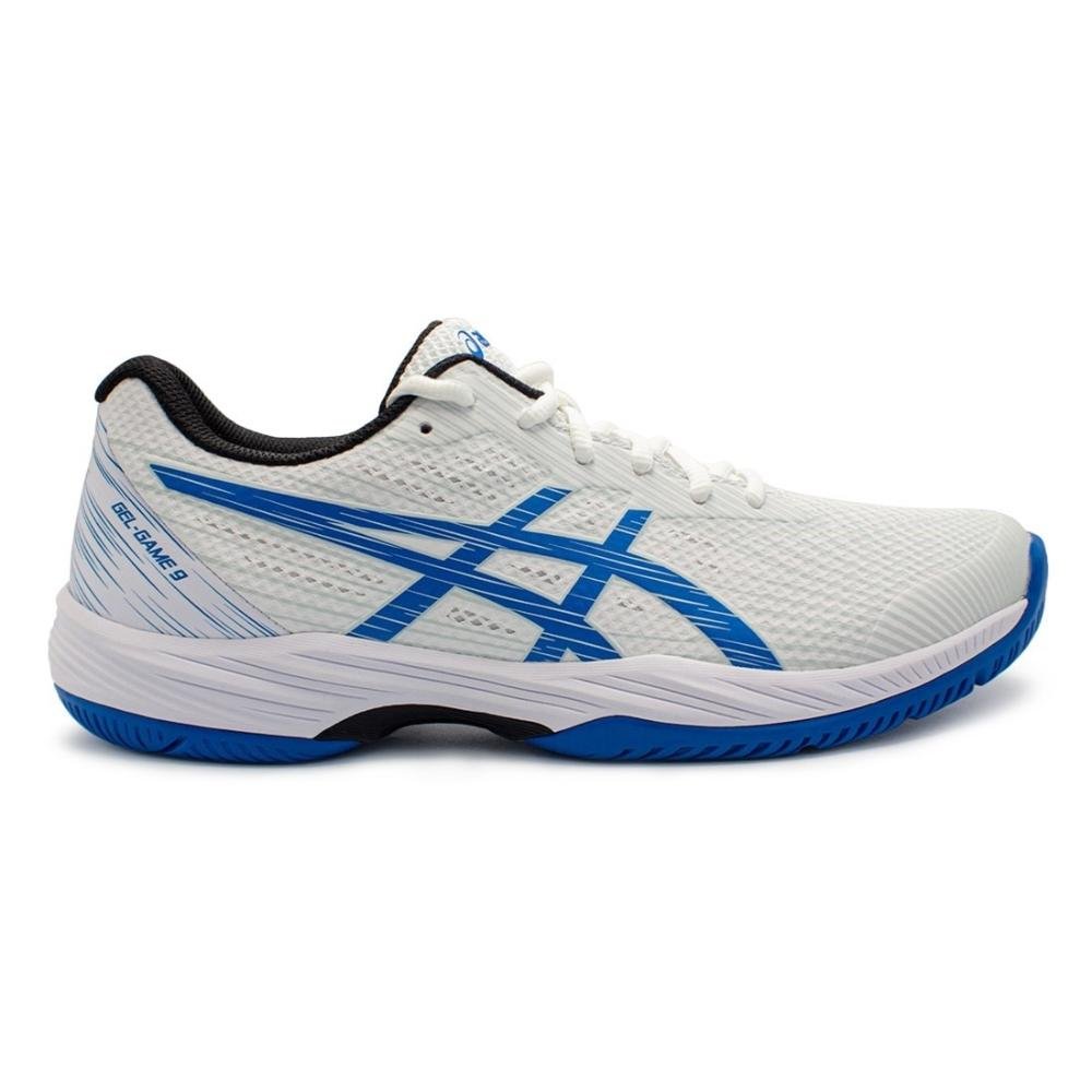 Tênis Asics Masculino Gel-Game 9 Quadra Branco/Azul 1