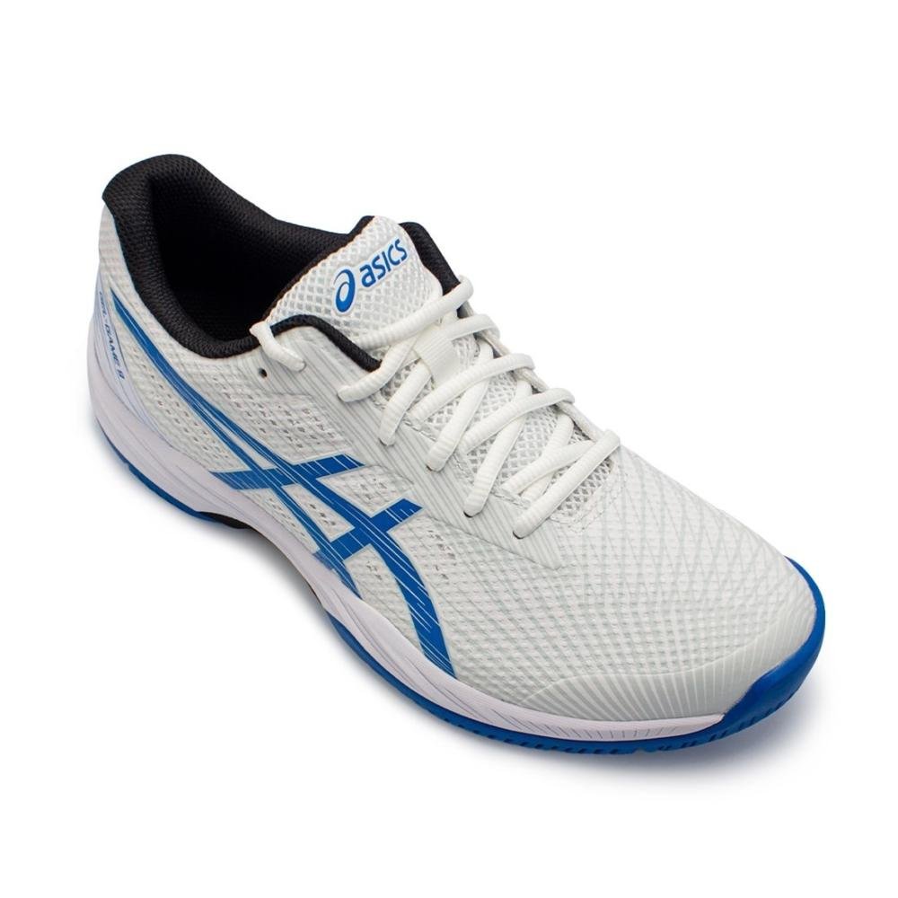 Tênis Asics Masculino Gel-Game 9 Quadra Branco/Azul 2