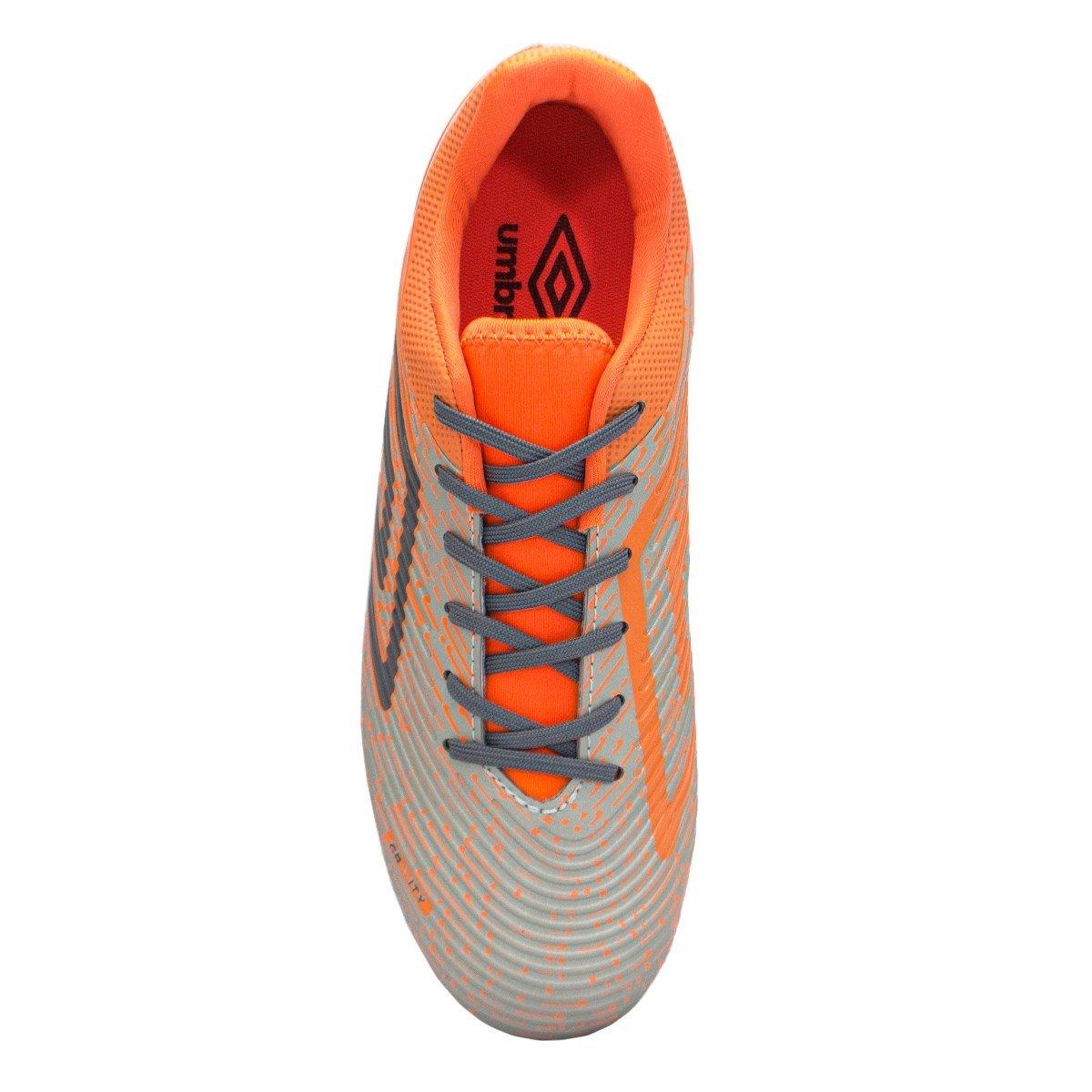 Chuteira Campo Umbro Gravity Cinza/Laranja 4