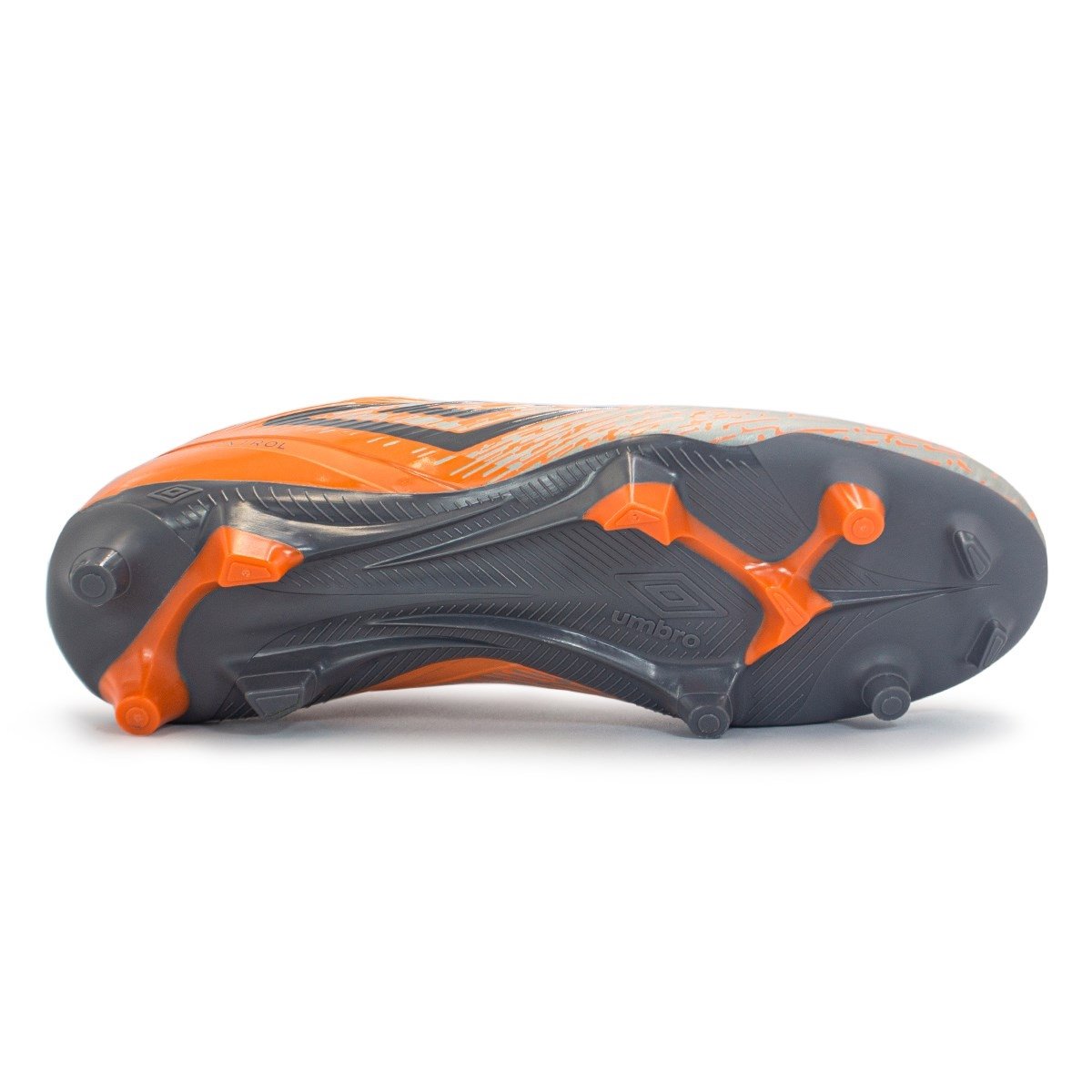 Chuteira Campo Umbro Gravity Cinza/Laranja 5