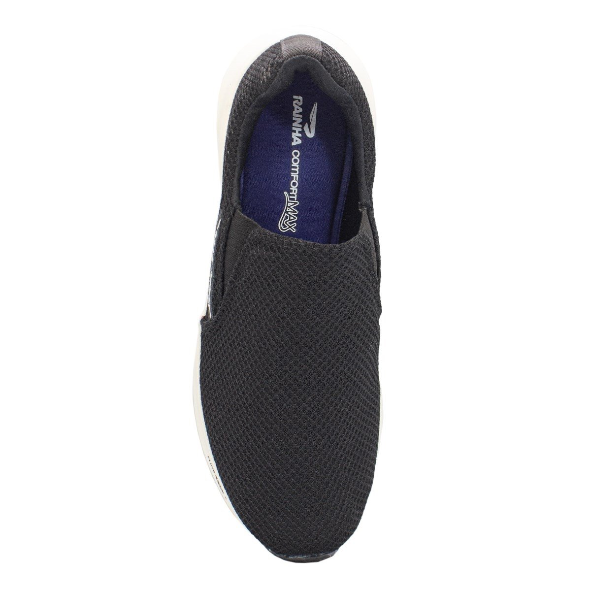 Tênis Rainha Masculino Slip On Back II Casual Preto/Bege 3