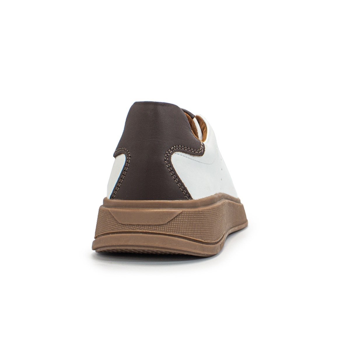 Tênis de Couro Ferracini Masculino Logan 9315 Branco/Marrom 4