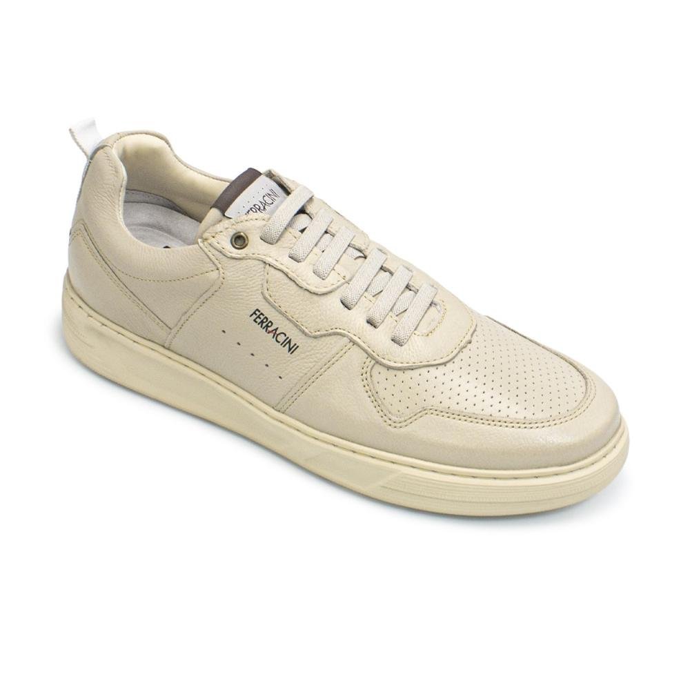 Tênis de Couro Ferracini Masculino Sense 7783 Bege 2