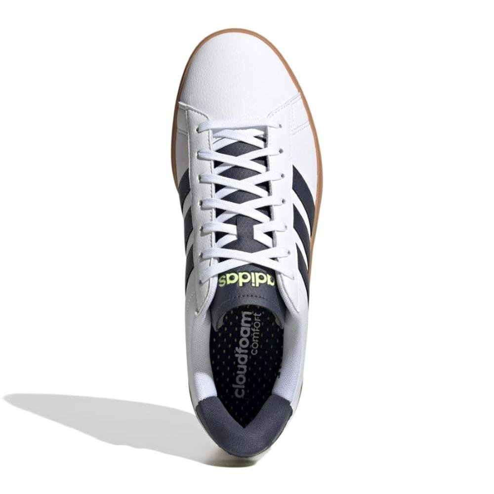 TÊNIS ADIDAS MASCULINO GRAND COURT BASE 2.0 Branco/Azul Marinho 3