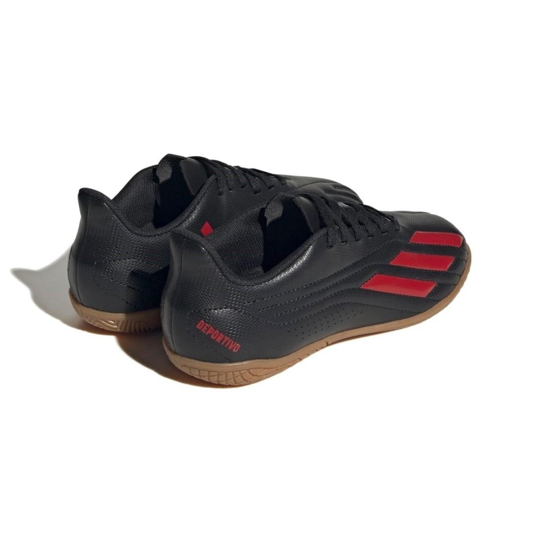 CHUTEIRA FUTSAL ADIDAS DEPORTIVO II SALAO JR Preto/Vermelho 4