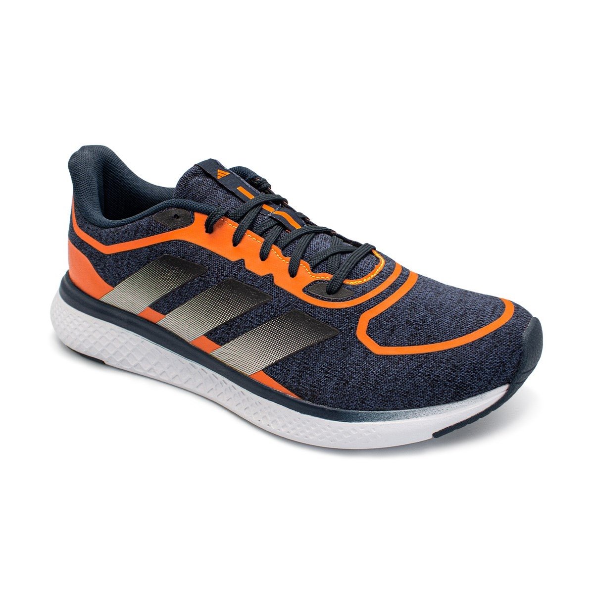 Tênis Adidas Masculino Latin Run Corrida Azul Marinho/Laranja