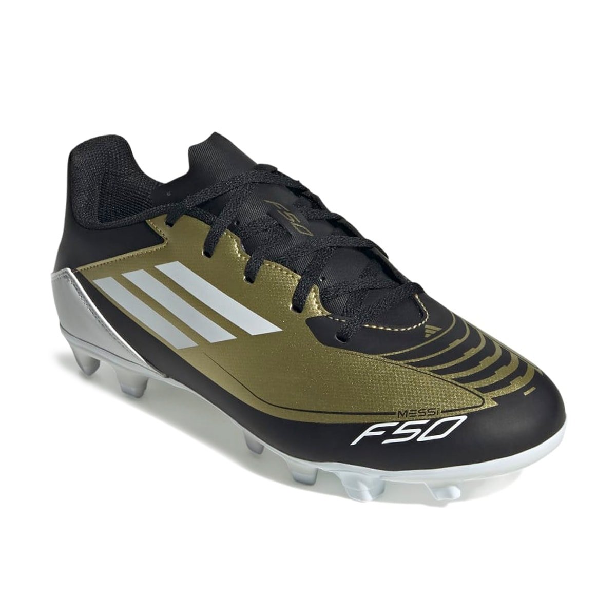 Chuteira Society Adidas F50 Club Messi Dourado/Preto