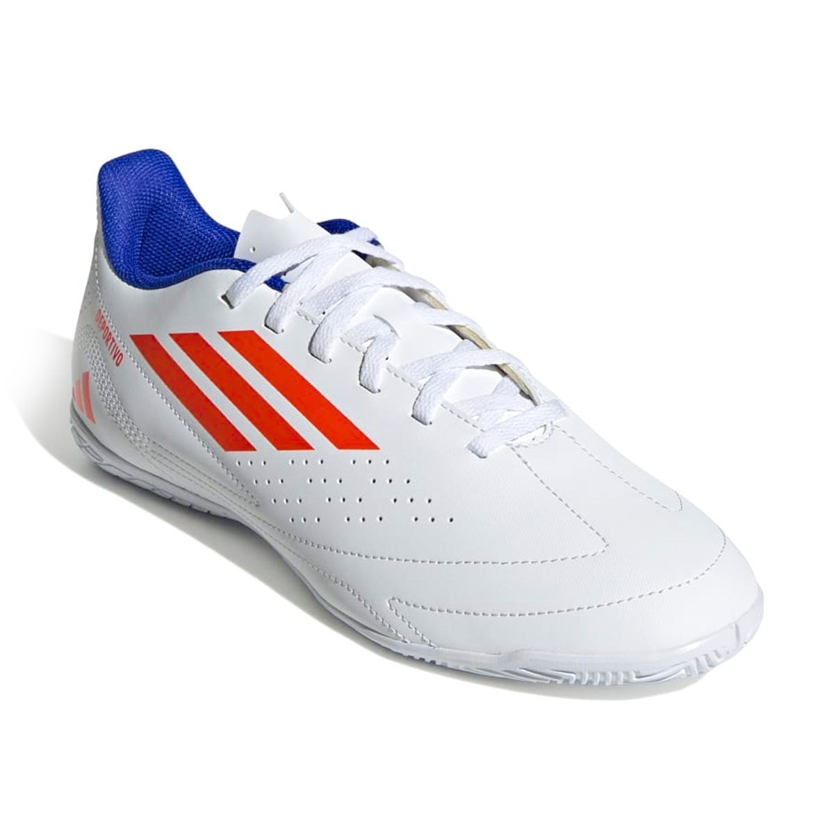 Chuteira Futsal Adidas Masculina Deportivo III Branco/Laranja 2