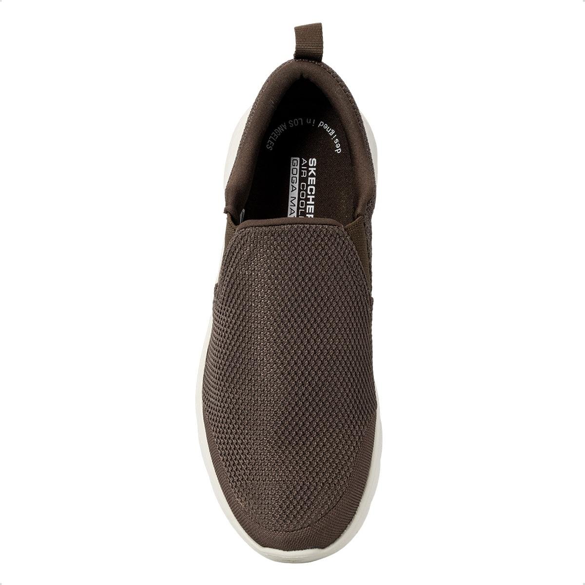 Tênis Skechers Masculino Go Walk Flex-Impeccable II Marrom Escuro 3