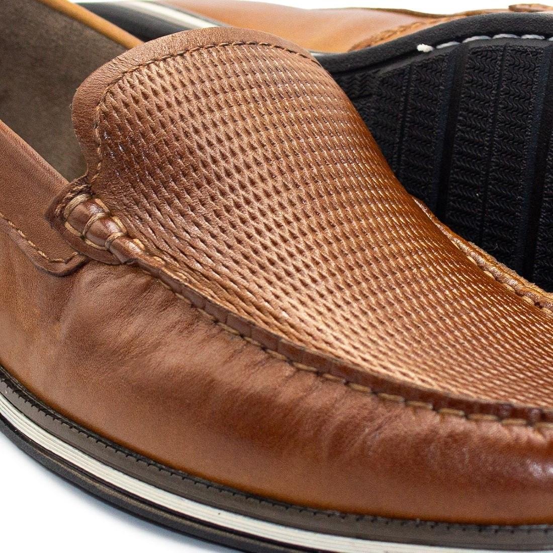 Mocassim De Couro Democrata Easy Ted 135201+Cinto Masculino Dupla Face Marrom 3