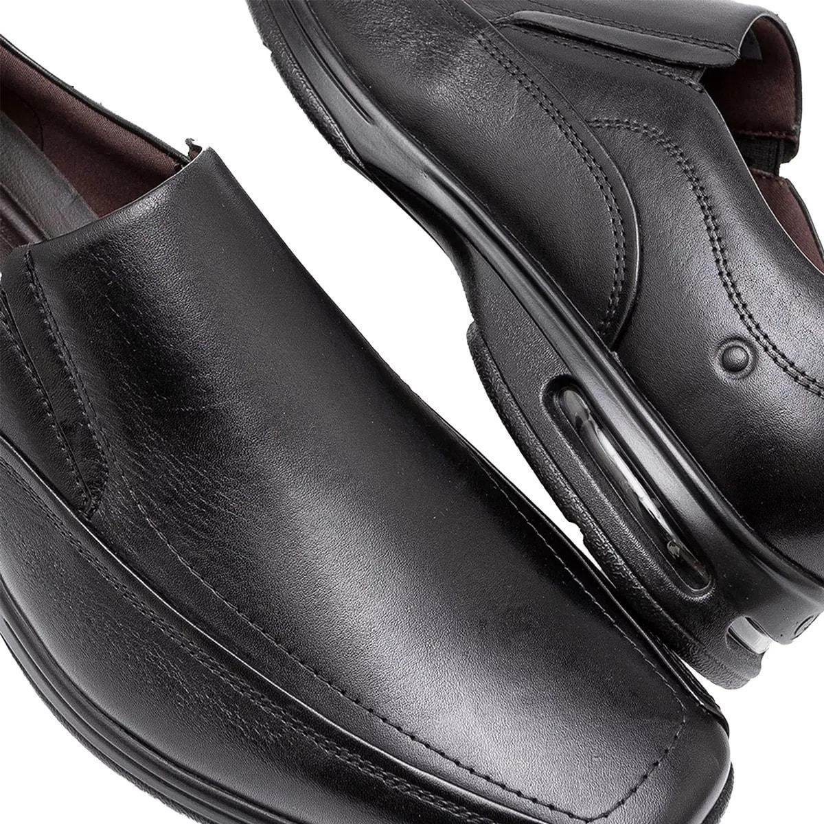 Sapato Social Democrata Couro SmartComfort+Cinto Dupla Face Preto 3
