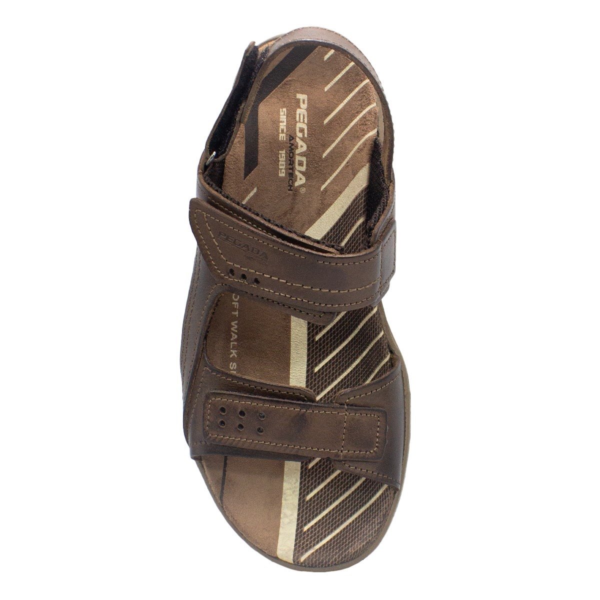 Sandália Pegada Masculina Couro 132257 Marrom 5