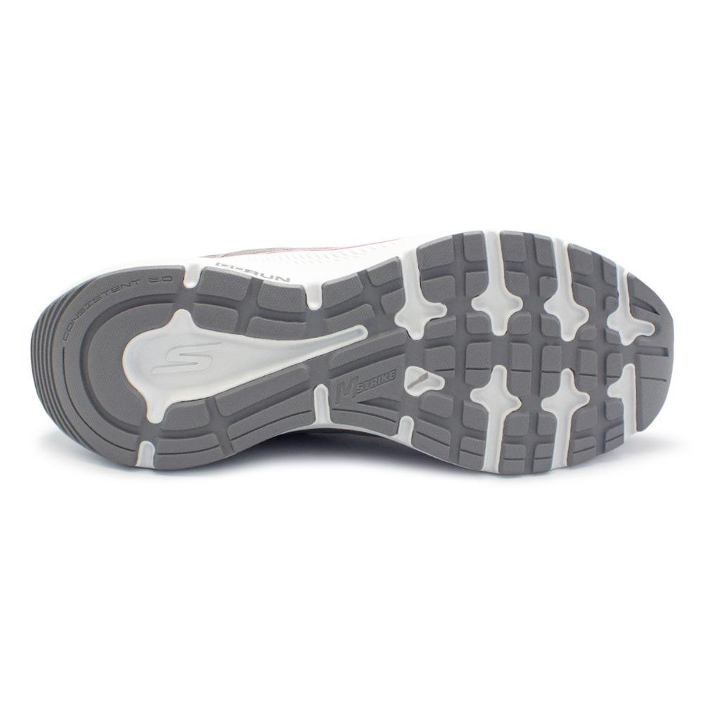 Tênis Skechers Feminino Go Run Consistent 2.0 Corrida Cinza/Rosa 5