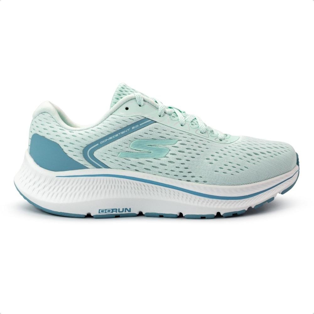Tênis Skechers Feminino Go Run Consistent 2.0 Corrida Verde Claro 1