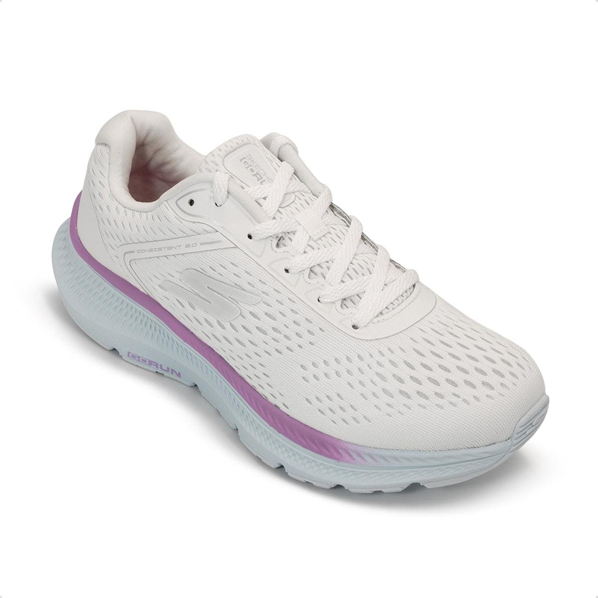 Tênis Skechers Feminino Go Run Consistent 2.0 Corrida Branco/Azul 2