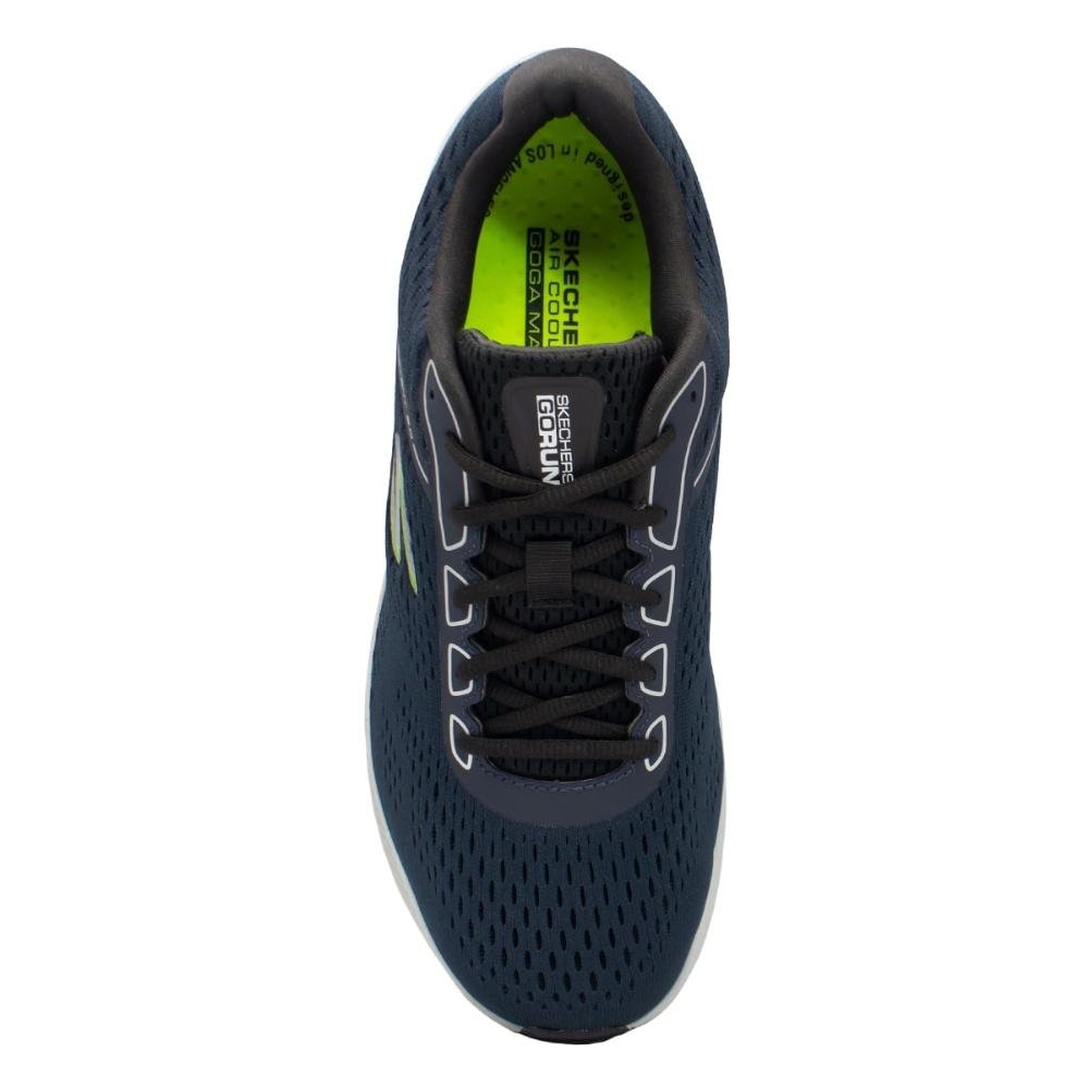 Tênis Skechers Masculino Go Run Consistent 2.0 - Mile Marker Corrida Marinho/Verde 3