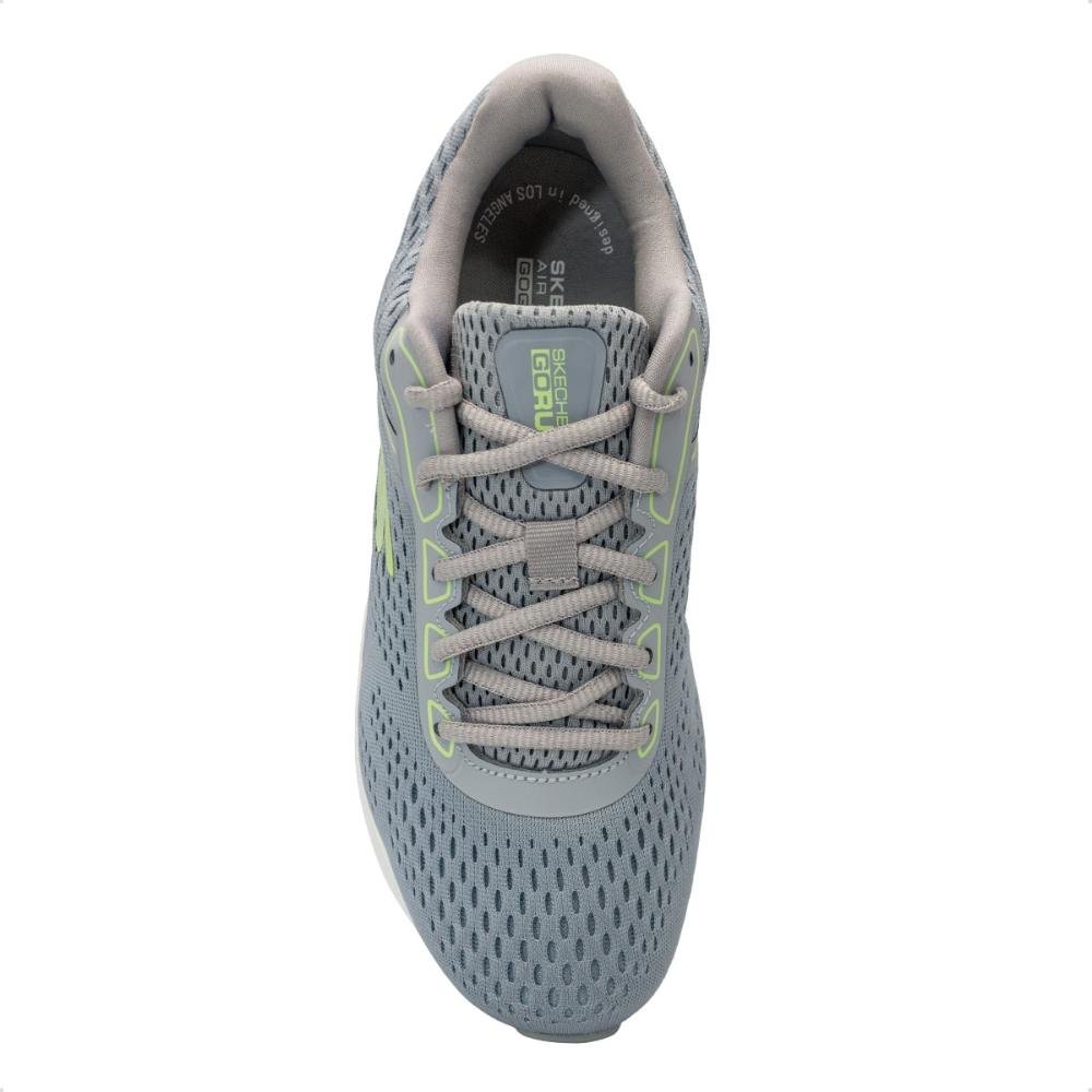 Tênis Skechers Masculino Go Run Consistent 2.0 - Mile Marker Corrida Cinza/Verde 3