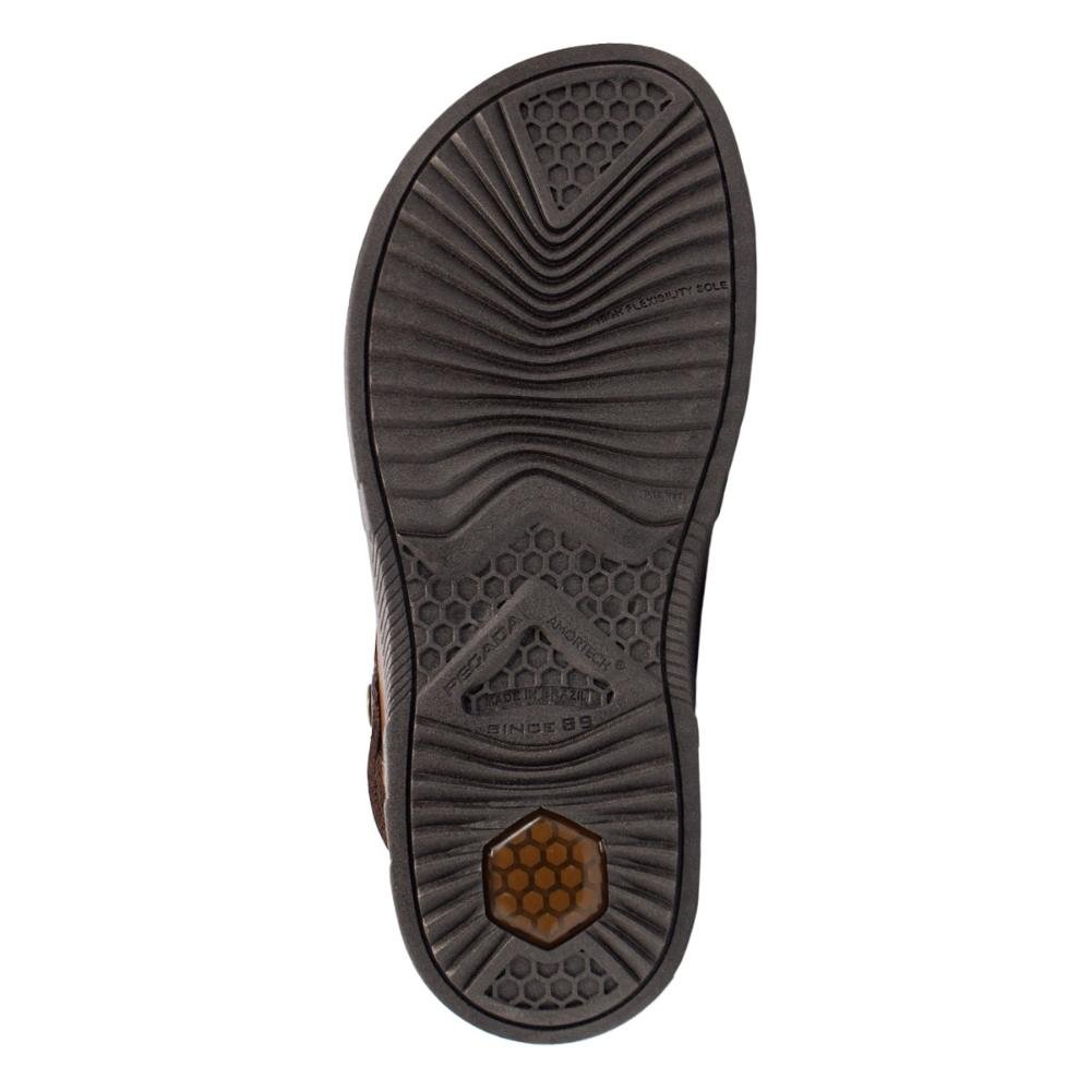 Sandália Pegada Masculina Couro Tiras Duplas 2 em 1 133303 Marrom 6
